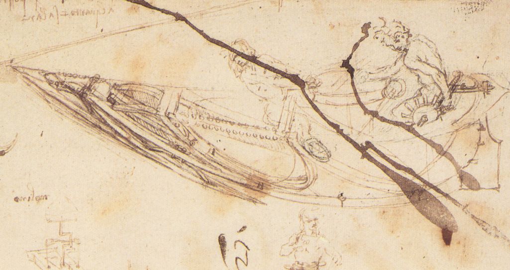 http://www.drawingsofleonardo.org/images/folding_boat.jpg